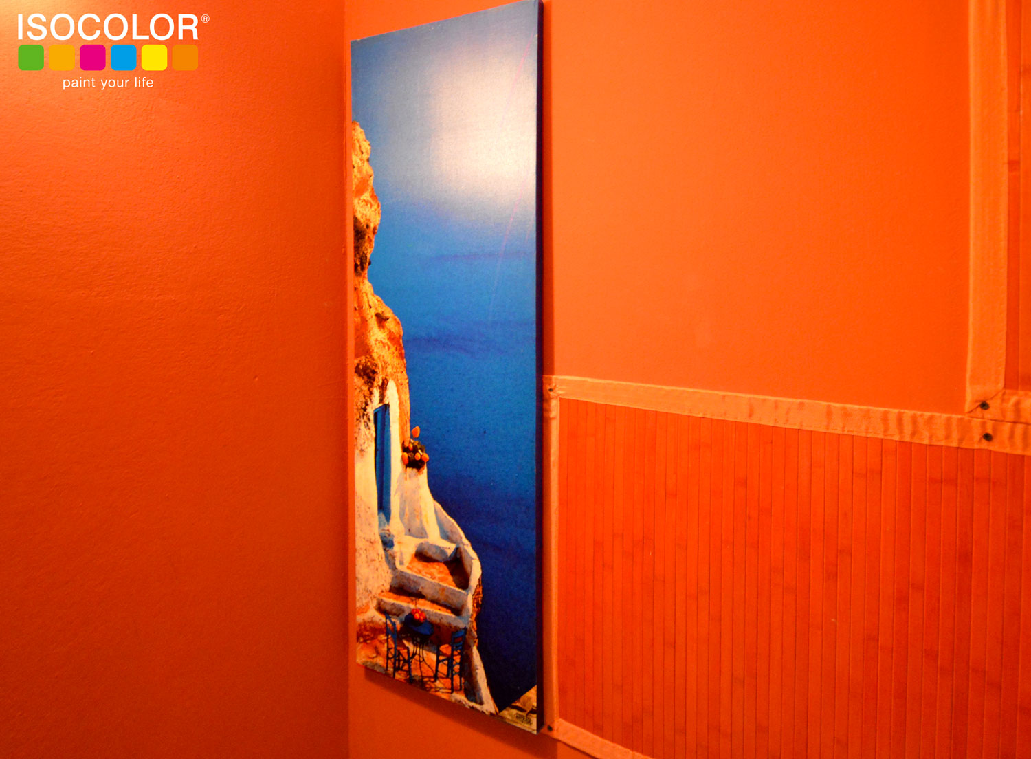pittura lavabile arancio per interni